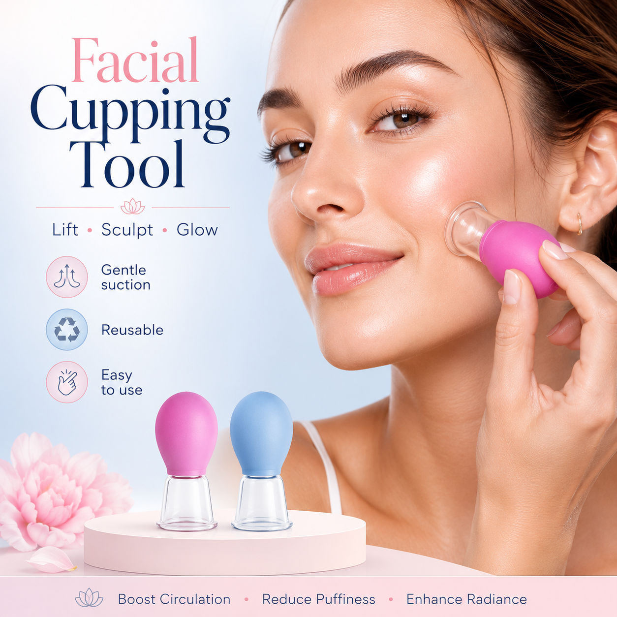 2 in 1 Facial Cupping Glow Tool