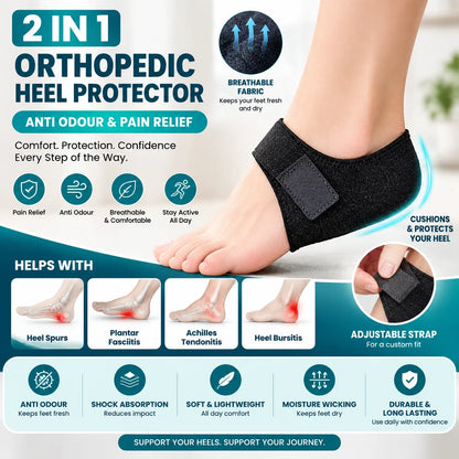 2-in-1 Orthopedic Heel Protector – Anti-Odour & Pain Relief
