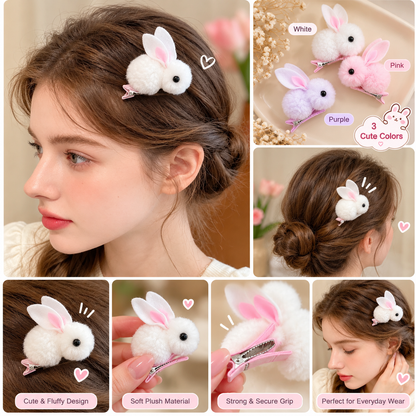 Cute Plush Rabbit Hair Clip