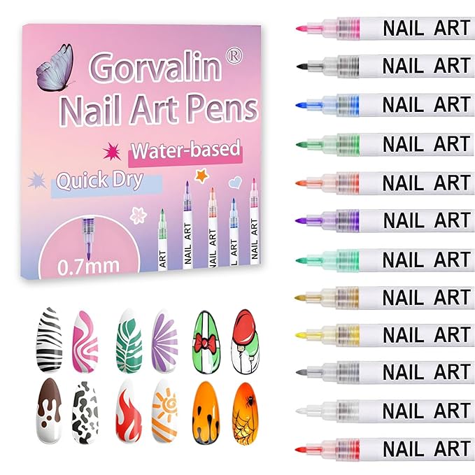 Gorvalin Nail Art Pens for Children