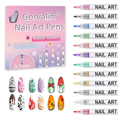 Gorvalin Nail Art Pens for Children