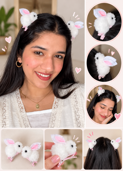 Cute Plush Rabbit Hair Clip