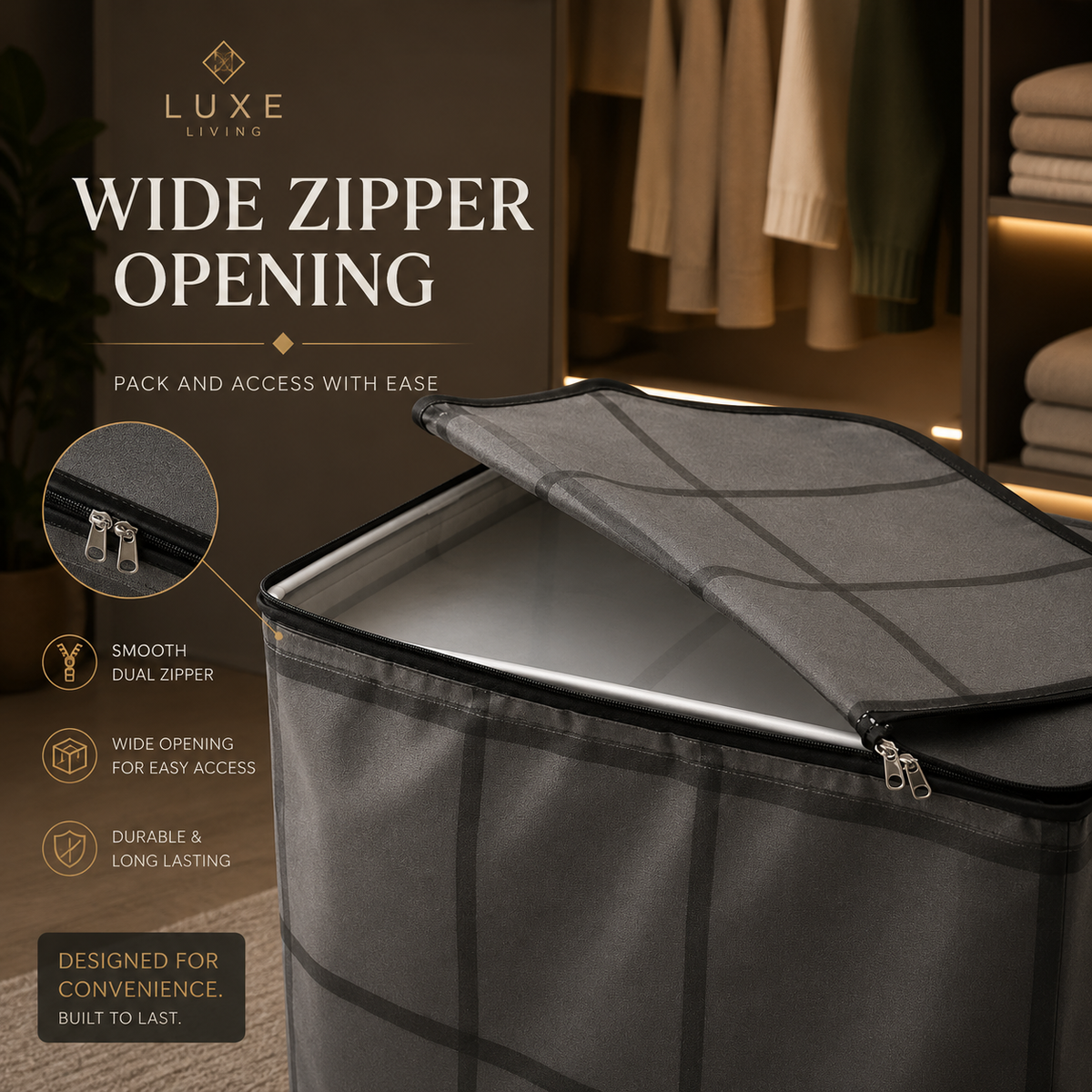 Large Foldable Storage Bag for Bedding & Clothes