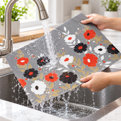 Floral FreshGuard Refrigerator Shelf Mats