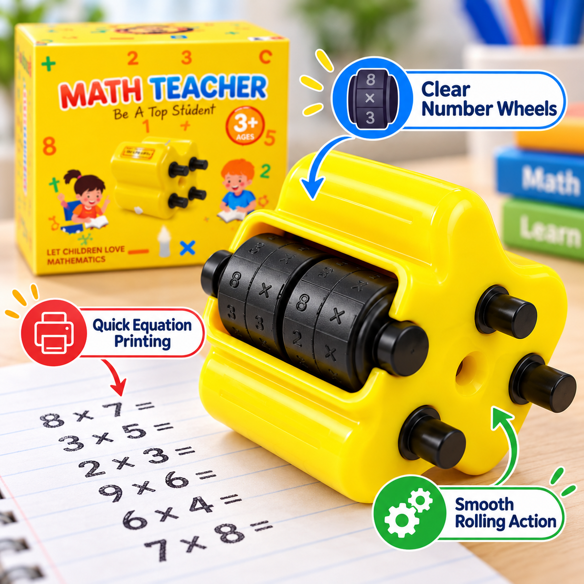 4-in-1 SmartMath Pro - Kids Math Learning & Practice Tool