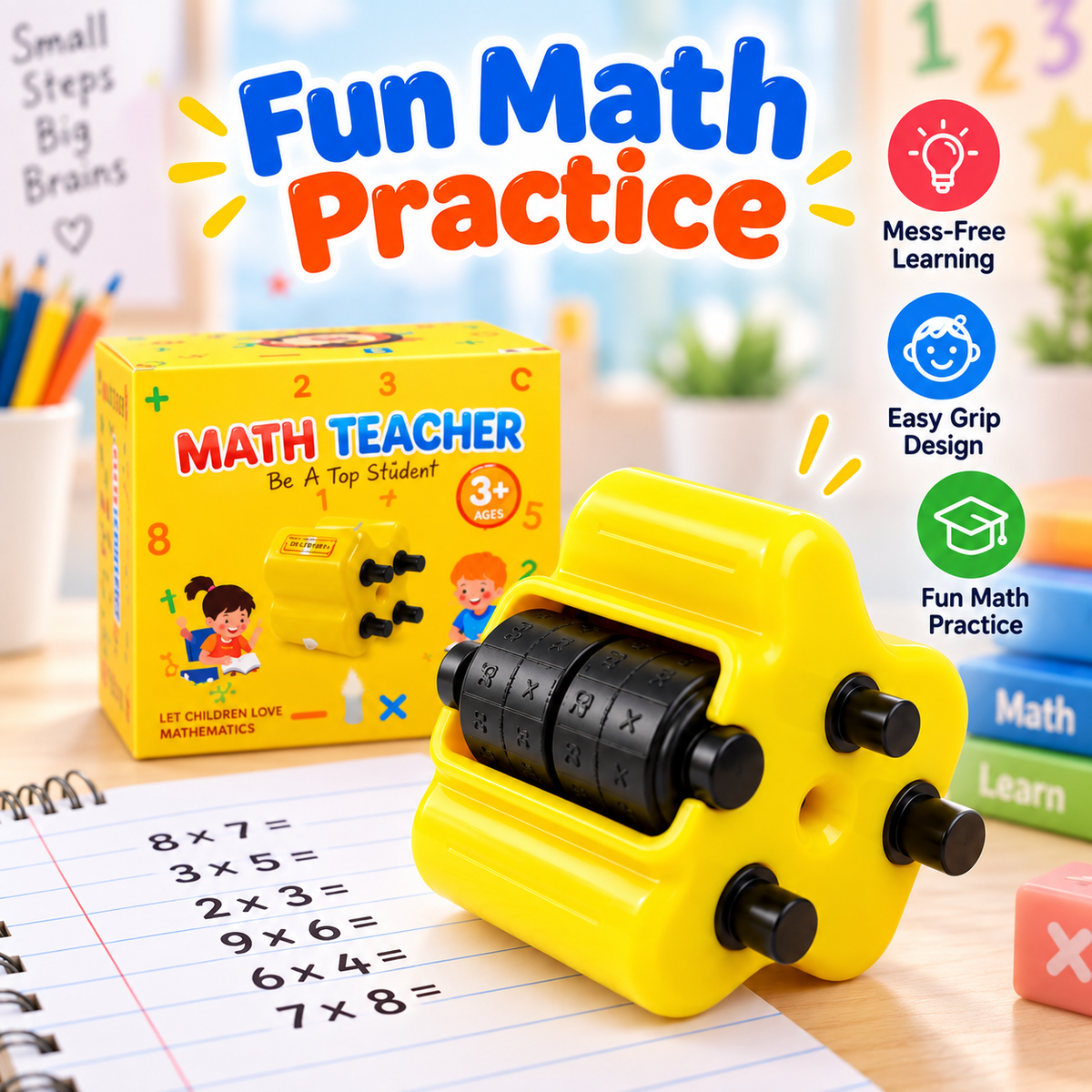 4-in-1 SmartMath Pro - Kids Math Learning & Practice Tool
