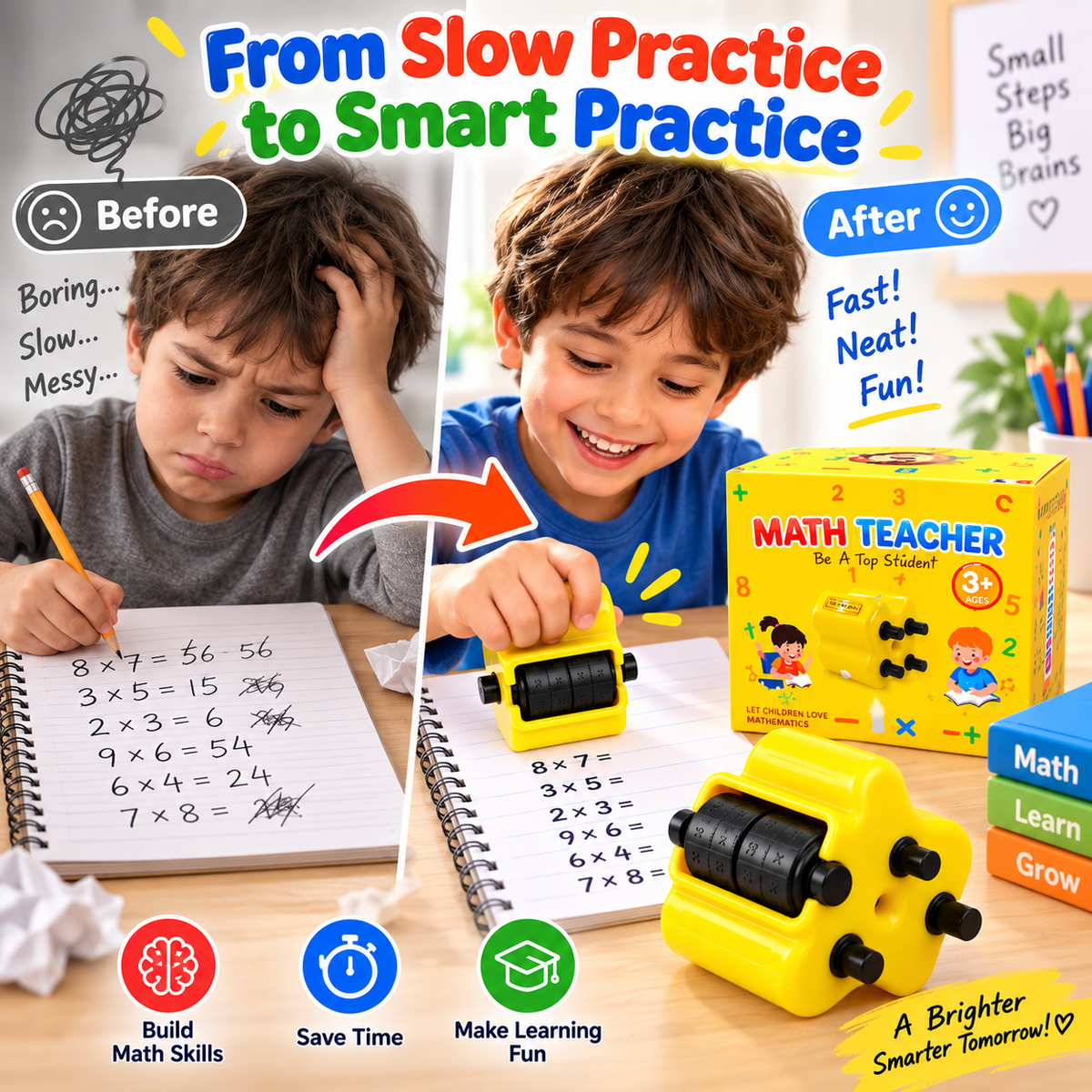 4-in-1 SmartMath Pro - Kids Math Learning & Practice Tool