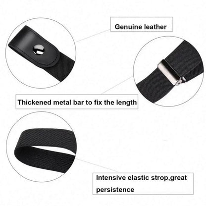 Adjustable Stretch Elastic Waist Band Belts Buckle-Free