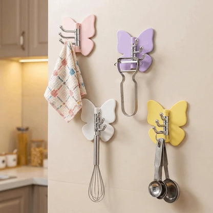 270° Rotating Butterfly Wall Hooks