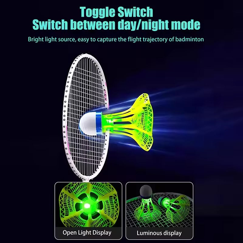 Windproof LED Glowing Badminton Neon Shuttlecock Set