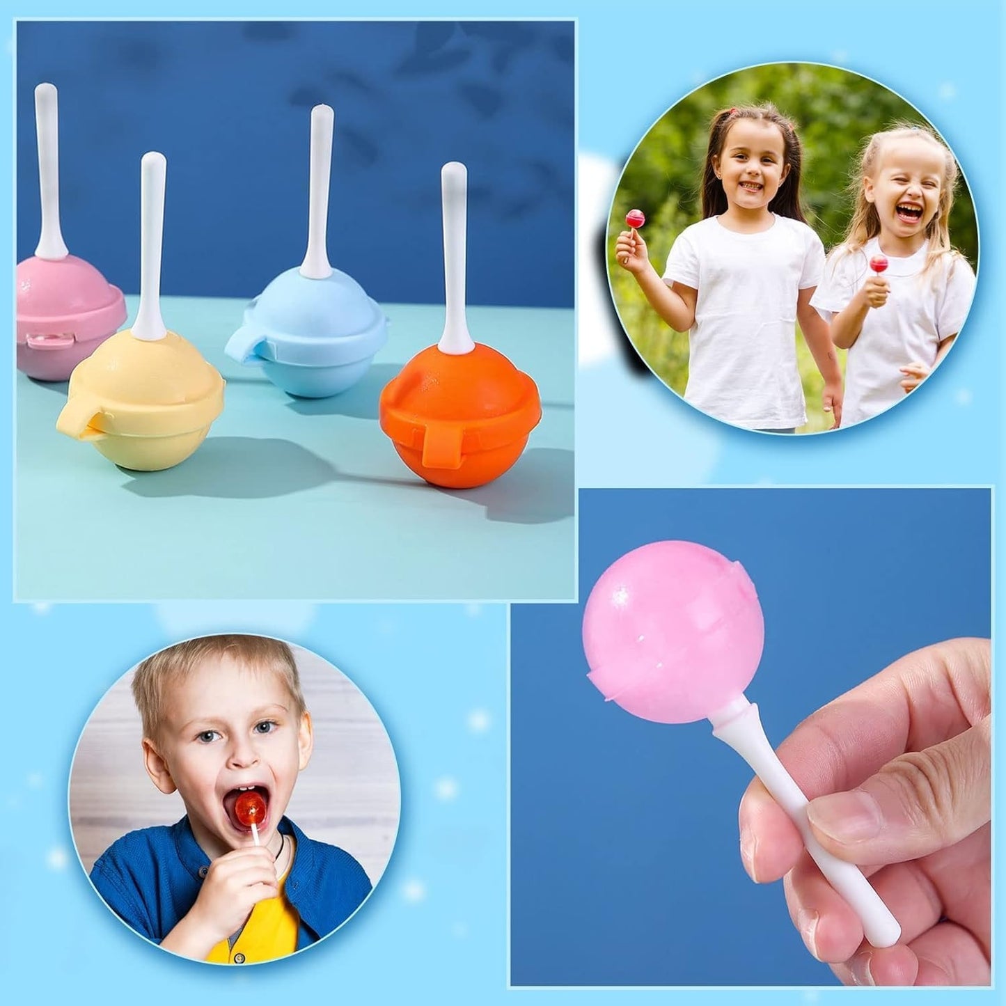 Lollipop Ice Cream Mold Homemade Reusable Popsicle Maker With Sticks